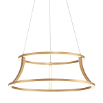 Люстра золотого цвета с 2-мя светодиодными кольцами Eurofase варинант исполнения - 1 | Loft Concept в Ульяновске