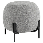 Пуф в ткани букле серого цвета Pikelet варинант исполнения - 1 | Loft Concept в Ульяновске