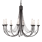 Люстра черного цвета ручной работы с канделябрами и переплетенной проволочной драпировкой Elstead Lighting варинант исполнения - 5 | Loft Concept в Ульяновске