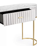 Консоль овальная на золотистых фигруных ножках Wall Console варинант исполнения - 3 | Loft Concept в Ульяновске