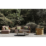 Дизайнерский уличный диван из массива дерева с плетеной спинкой PALINFRASCA Sofa варинант исполнения - 23 | Loft Concept в Ульяновске