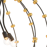 Люстра в форме шара с золотыми элементами на чёрном каркасе Arced Lines варинант исполнения - 1 | Loft Concept в Ульяновске