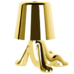 Настольная лампа фигурная золотого цвета с гладким абажуром Высота 17 см Sophia варинант исполнения - 6 | Loft Concept в Ульяновске