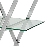 Стеллаж со стеклянными полками на стальном каркасе X-ray варинант исполнения - 4 | Loft Concept в Ульяновске