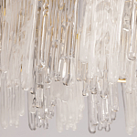 Люстра круглая с прозрачными стержнями разной длины Textured Glass Chandelier варинант исполнения - 8 | Loft Concept в Ульяновске