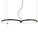 Люстра подвесная светодиодная черный металл Ring Horizontal варинант исполнения - 8 | Loft Concept в Ульяновске