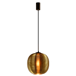 Подвесной светильник со стеклянным рельефным плафоном золото Perforated Glass 25 варинант исполнения - 2 | Loft Concept в Ульяновске