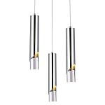 Подвесной светильник Metal Acrylic Tube Trio Chrome Hanging Lamp варинант исполнения - 1 | Loft Concept в Ульяновске