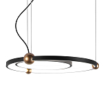 Люстра подвесная светодиодная черный металл Ring Horizontal варинант исполнения - 1 | Loft Concept в Ульяновске