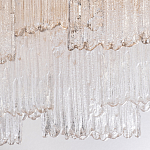 Люстра подвесная прямоугольная из рифленого стекла Fluted Glass Chandelier варинант исполнения - 1 | Loft Concept в Ульяновске