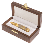 Флеш-карта USB 2.0 на 32 гб в виде пули с гравировкой природы в подарочной коробке Metal Flash Drive варинант исполнения - 5 | Loft Concept в Ульяновске