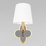 Бра с белым текстильным абажуром и фигурным основанием с зеркальной вставкой Vitorino варинант исполнения - 5 | Loft Concept в Ульяновске