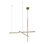 Люстра с 3-мя  пересекающимися цилиндрическими плафонами на тонких тросах Trumpet tube варинант исполнения - 2 | Loft Concept в Ульяновске