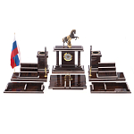 Настольный письменный набор из природного камня обсидиана с декором в виде Коня Team leader варинант исполнения - 1 | Loft Concept в Ульяновске