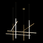 Люстра с 8-ю пересекающимися цилиндрическими плафонами на тонких тросах Trumpet tube варинант исполнения - 7 | Loft Concept в Ульяновске