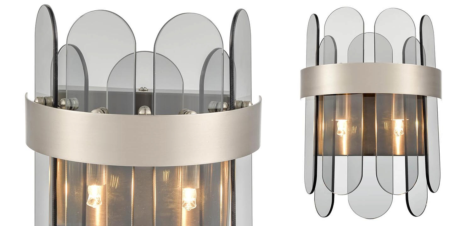 Бра Decorative Oval Smoky Plates Sconce Бра Decorative Oval Smoky Plates Sconce - Loft-Concept в Ульяновске
