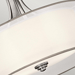 Люстра подвесная с двойным круглым плафоном из органзы и матового стекла Kichler варинант исполнения - 3 | Loft Concept в Ульяновске