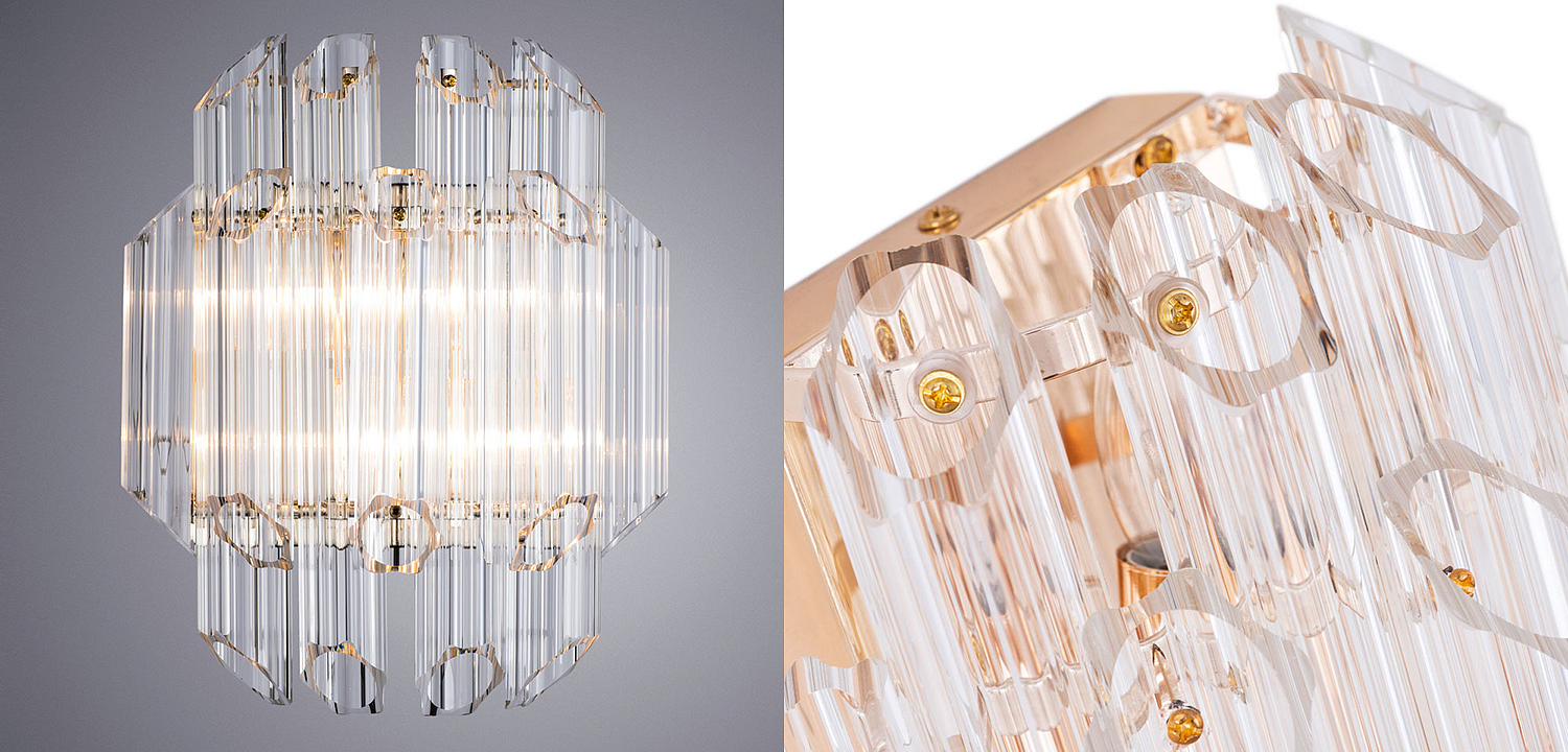 Бра Hexagon Tube Light Crystal wall lamp Бра Hexagon Tube Light Crystal wall lamp - Loft-Concept в Ульяновске
