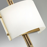 Бра с изогнутым плафоном на бронзовом основании с вертикальным декором из металлических трубок Sohne варинант исполнения - 8 | Loft Concept в Ульяновске