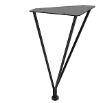 Стол журнальный c коричневой круглой столешницей на четырех черных ножках Charm Coffee Table варинант исполнения - 3 | Loft Concept в Ульяновске