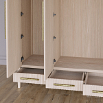 Большой Шкаф Primo Светлый дуб с 3 дверьми и 3 выдвижными ящиками варинант исполнения - 4 | Loft Concept в Ульяновске