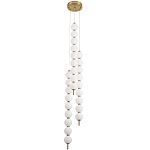 Подвесной светильник с плафонами в виде шаров из акрила Pearls Suspension Brass Cascade Hanging Lamp варинант исполнения - 1 | Loft Concept в Ульяновске