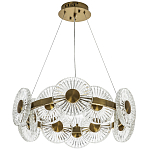 Люстра с круглыми рельефными плафонами Glass Peonies Brass Chandelier варинант исполнения - 2 | Loft Concept в Ульяновске