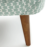 Кресло светло-бирюзовое с принтом Pauley Light Turquoise Armchair варинант исполнения - 4 | Loft Concept в Ульяновске