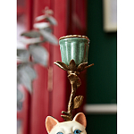 Подсвечник в виде кошки из фарфора с бронзовыми элементами Paradise Cat варинант исполнения - 7 | Loft Concept в Ульяновске