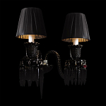 Бра с двумя черными абажурами и декоративными подвесками Lustre Reverie варинант исполнения - 3 | Loft Concept в Ульяновске