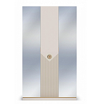 Шкаф трёхдверный с 2-мя зеркальными дверками Satin Furniture варинант исполнения - 3 | Loft Concept в Ульяновске