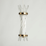 Подвесной светильник с цилиндрическим плафоном из прозрачных стеклянных трубок Nembus варинант исполнения - 5 | Loft Concept в Ульяновске