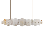 Подвесной светильник с фигурными элементами из белого алебастра Cryptocrystalline Stone варинант исполнения - 7 | Loft Concept в Ульяновске