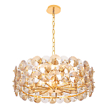 Люстра круглая золотого цвета с круглыми хрустальным элементами Solyria варинант исполнения - 4 | Loft Concept в Ульяновске