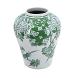 Ваза с зелеными цветочными и птичьими мотивами Vase Inspired by Nature варинант исполнения - 2 | Loft Concept в Ульяновске