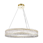 Люстра подвесная круглая из прозрачного хрусталя с золотым корпусом Selfsufficient варинант исполнения - 7 | Loft Concept в Ульяновске