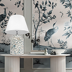 Настольная лампа цилиндрическая с цветочной росписью Lamp Flower Painting варинант исполнения - 6 | Loft Concept в Ульяновске