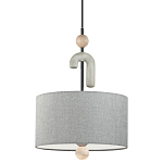 Люстра с серым тканевым плафоном Flourish варинант исполнения - 1 | Loft Concept в Ульяновске