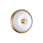 Бра круглое с матовым стеклянным плафоном и металлической окантовкой Soft Halo варинант исполнения - 3 | Loft Concept в Ульяновске