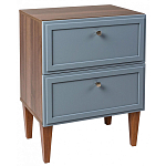 Тумба прикроватная серая из массива бука с 2-мя ящиками Wenge Light варинант исполнения - 1 | Loft Concept в Ульяновске