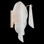 Бра из полупрозрачных овальных лепестков из стекла с металлическим основанием золотого цвета Nazaire Glass Lighting варинант исполнения - 2 | Loft Concept в Ульяновске