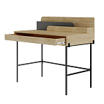 Стол письменный с выдвижным ящиком цвета древесины LEILA WORKING TABLE OAK ANTHRACITE варинант исполнения - 1 | Loft Concept в Ульяновске