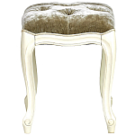 Пуф из массива дерева с велюровой обивкой Lefevre French Seating варинант исполнения - 2 | Loft Concept в Ульяновске