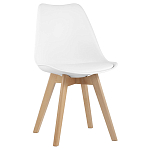 Стул с основой из пластика и мягким сиденьем Arvika White варинант исполнения - 1 | Loft Concept в Ульяновске