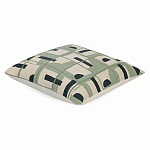 Подушка декоративная зеленого цвета с геометрическим рисунком Divine Abstractions варинант исполнения - 1 | Loft Concept в Ульяновске