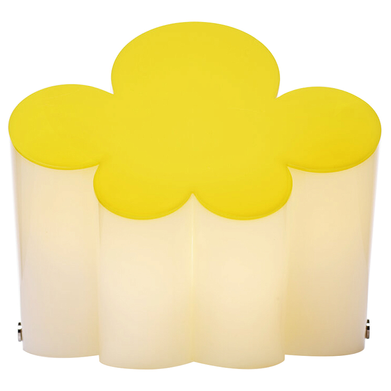 Настольная дизайнерская лампа Poltronova Passiflora Yellow Table Lamp Желтый Белый в Ульяновске | Loft Concept 