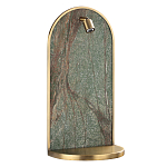 Настенный светильник зеленого цвета с бронзовой рамкой овальной формы с полкой Herbarium  варинант исполнения - 1 | Loft Concept в Ульяновске