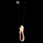 Подвесной светильник белого цвета с изогнутым плафоном Flow Loop варинант исполнения - 3 | Loft Concept в Ульяновске