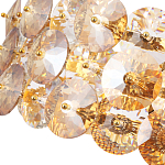 Люстра круглая золотого цвета с круглыми хрустальным элементами Solyria варинант исполнения - 7 | Loft Concept в Ульяновске