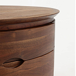 Прикроватный столик из дерева с 2-мя ящиками Moon Walnut Furniture варинант исполнения - 5 | Loft Concept в Ульяновске